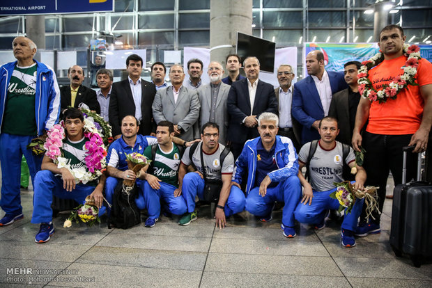 Rio freestyle wrestling delegation arrives in Tehran
